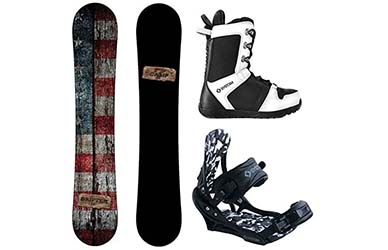 Camp Seven Drifter and APX Men's Complete Snowboard Package