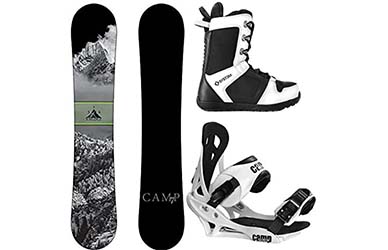 Camp Seven Valdez Snowboard Summit Bindings & APX Boots Complete Snowboard Package