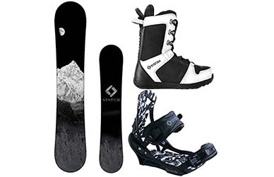 System 2021 MTN and APX Complete Men's Snowboard Package