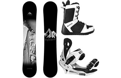 System Timeless and Summit Complete Men's Snowboard Package