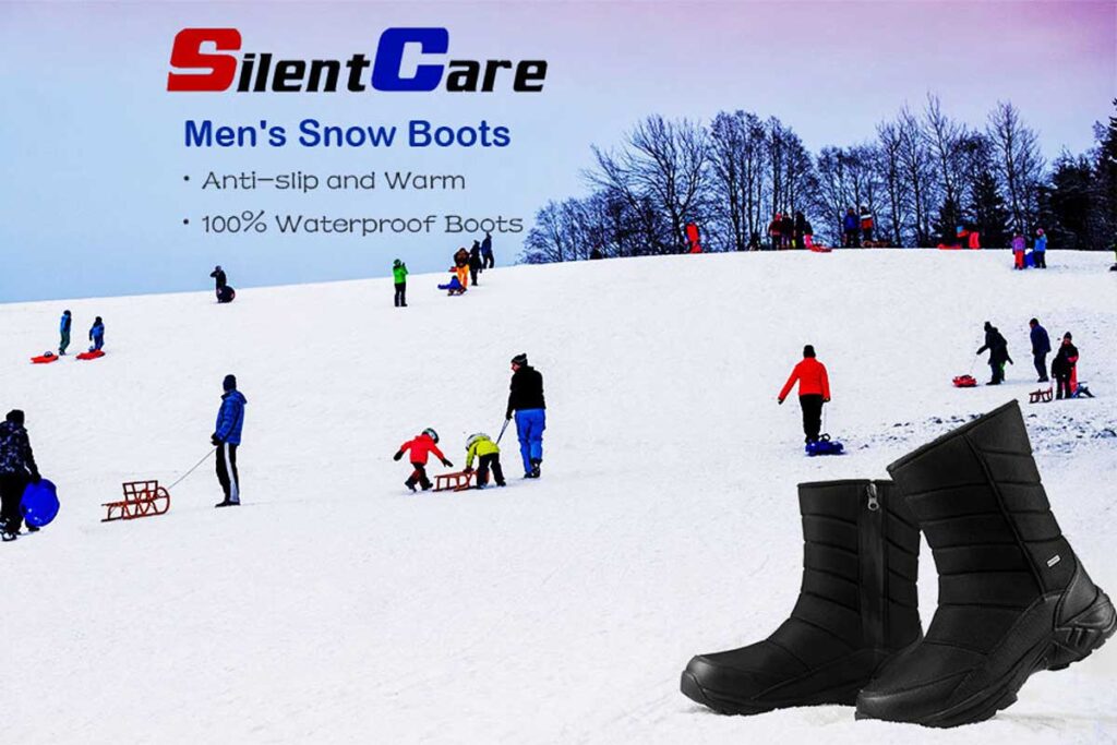 SILENTCARE-Mens-Winter-Mid-Calf-Snow-Boot
